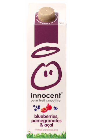 Innocent 750ml smoothie granaattiomena,mustikka ja acai - Ruoan hinta