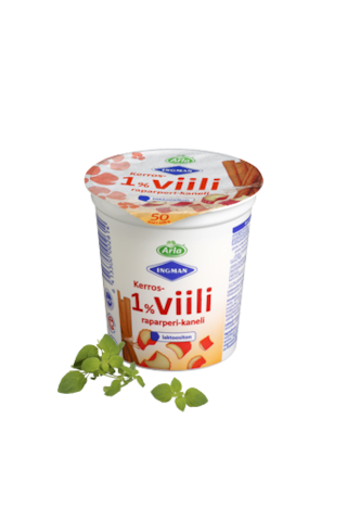 Arla Ingman 1% 180 g laktoositon raparperi-kanelikerrosviili - Ruoan hinta