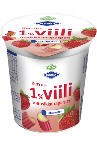 Arla 180 g 1% laktoositon mansikka-raparperi kerrosviili - Ruoan hinta