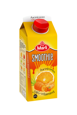 Marli Smoothie 0,75l Aurinkoinen +D&C-vitamiinit - Ruoan hinta