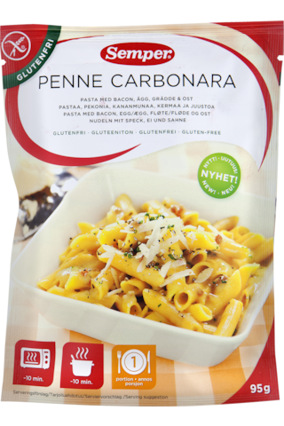 Semper 95g Penne Carbonara gluteeniton kuiva pasta ateria - Ruoan hinta