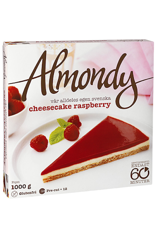 Almondy Vadelmajuustokakku 400g - Ruoan hinta