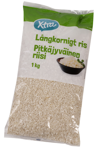 Pitkäjyväinen riisi 1 kg - Ruoan hinta