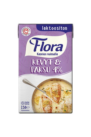 Flora Ruoka 250ml 4% Kevyt&Paksu laktoositon kasviöljysekoite - Ruoan hinta