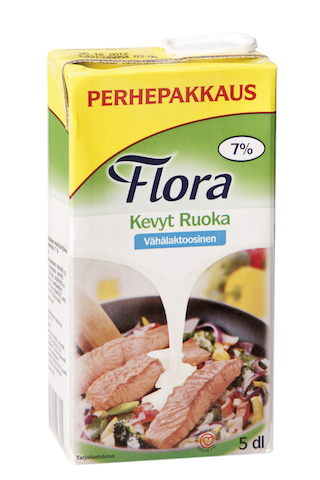 Flora 500ml Kevyt Ruoka 7% vähälaktoosinen maitopohjainen kasviöljysekoite  - Ruoan hinta